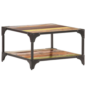 vidaXL Table basse 60x60x35 cm en bois de récupération massif