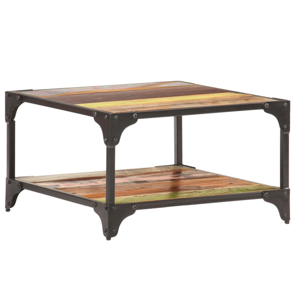 vidaXL Table basse 60x60x35 cm en bois de récupération massif