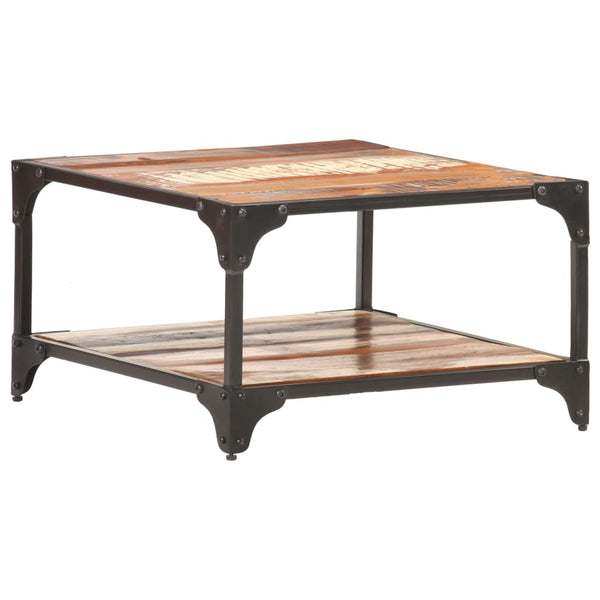 vidaXL Table basse 60x60x35 cm en bois de récupération massif