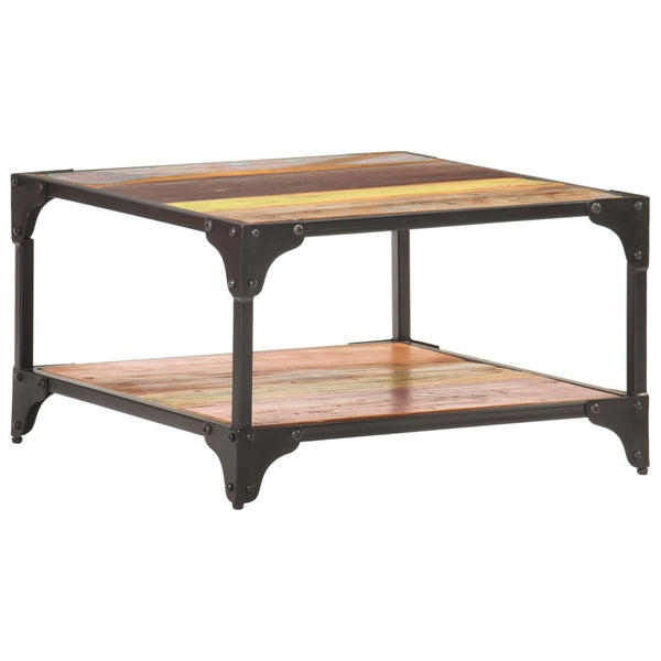 vidaXL Table basse 60x60x35 cm en bois de récupération massif