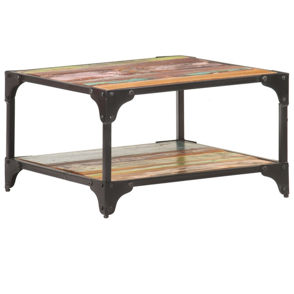 vidaXL Table basse 60x60x35 cm en bois de récupération massif