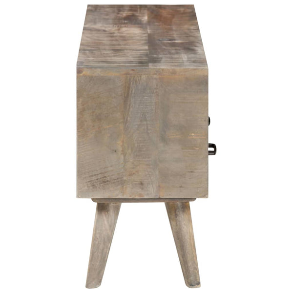 Grauer TV-Schrank 130 cm aus Mangoholz