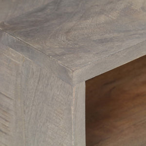 Grauer TV-Schrank 130 cm aus Mangoholz