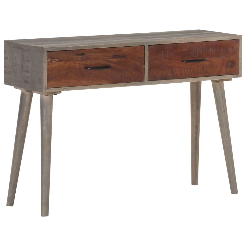 Grauer Konsolentisch 110 cm Mango Massivholz
