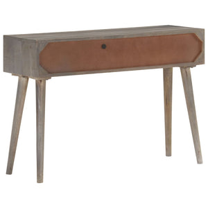 Grauer Konsolentisch 110 cm Mango Massivholz