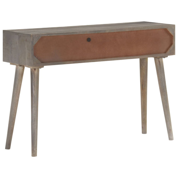 Grauer Konsolentisch 110 cm Mango Massivholz