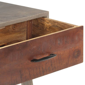 Grauer Konsolentisch 110 cm Mango Massivholz