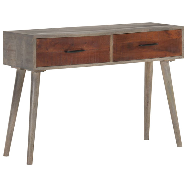 Grauer Konsolentisch 110 cm Mango Massivholz