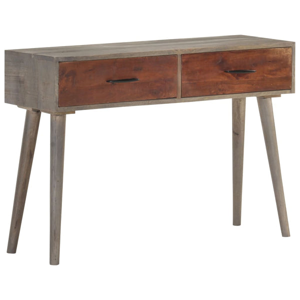 Grauer Konsolentisch 110 cm Mango Massivholz