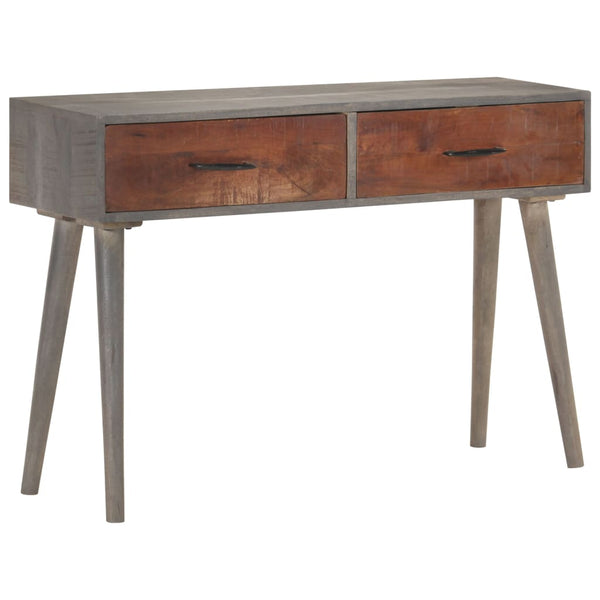 Grauer Konsolentisch 110 cm Mango Massivholz