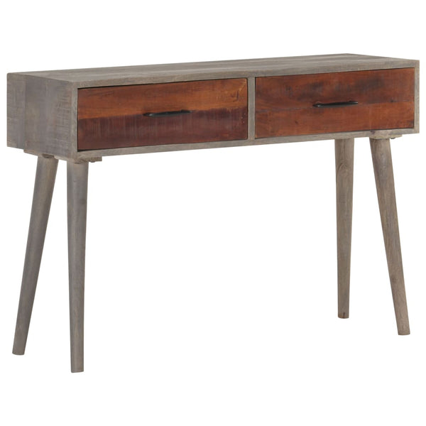Grauer Konsolentisch 110 cm Mango Massivholz