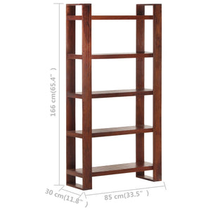 Bücherregal Akazie Massivholz Honigbraun 166cm
