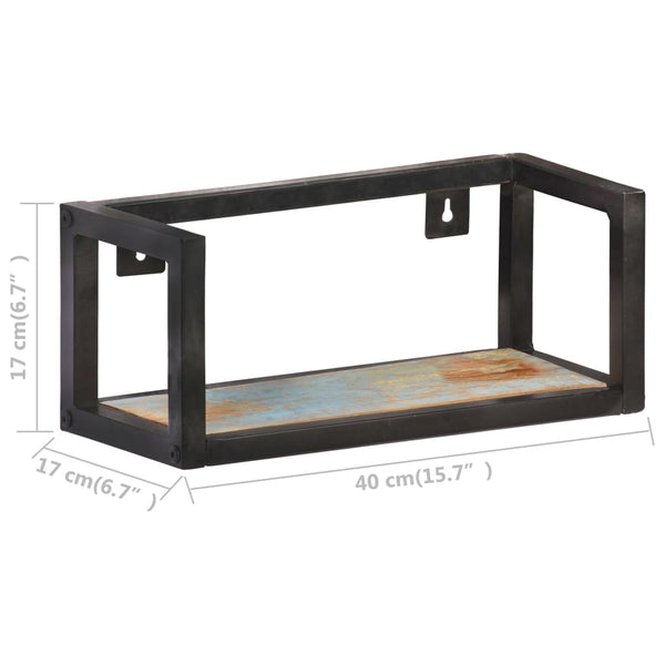 Wandregale 40 cm Altholz Massiv, 2er Set