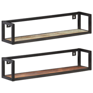 Wandregale 80 cm Altholz 2er Set