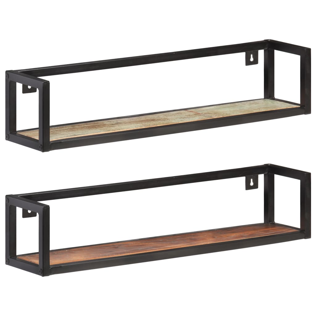 Wandregale 80 cm Altholz 2er Set