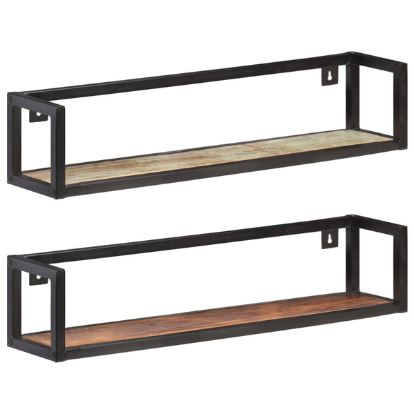 Wandregale 80 cm Altholz 2er Set