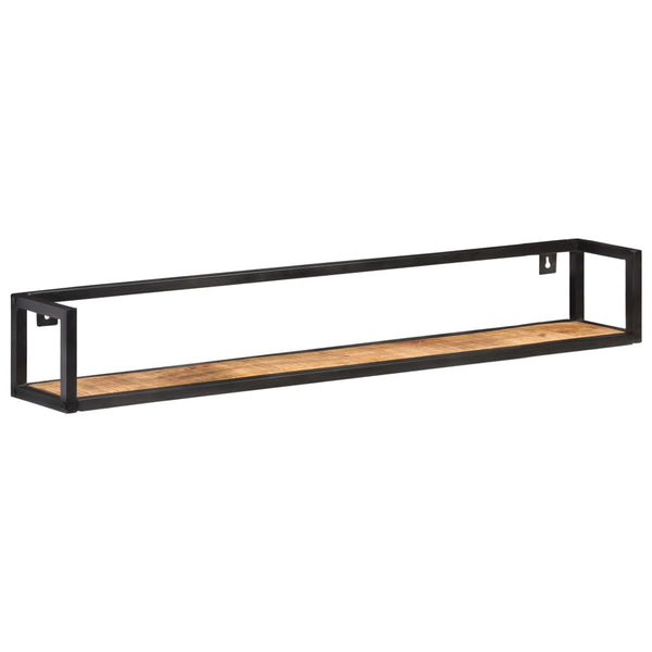 Wandregale aus Mangoholz, 120 cm, 2er-Set