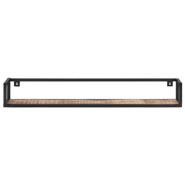 Wandregale aus Mangoholz, 120 cm, 2er-Set
