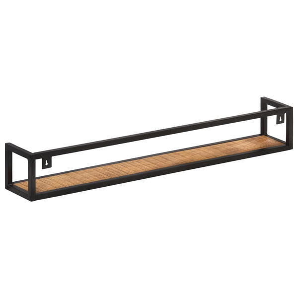 Wandregale aus Mangoholz, 120 cm, 2er-Set