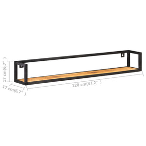 vidaXL Étagères murales 2 pcs 120 cm Bois d'acacia massif