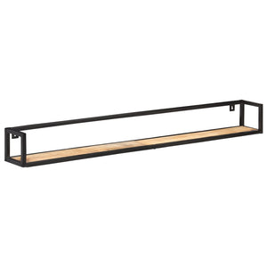 Wandregale aus Mangoholz, 160 cm, 2er-Set