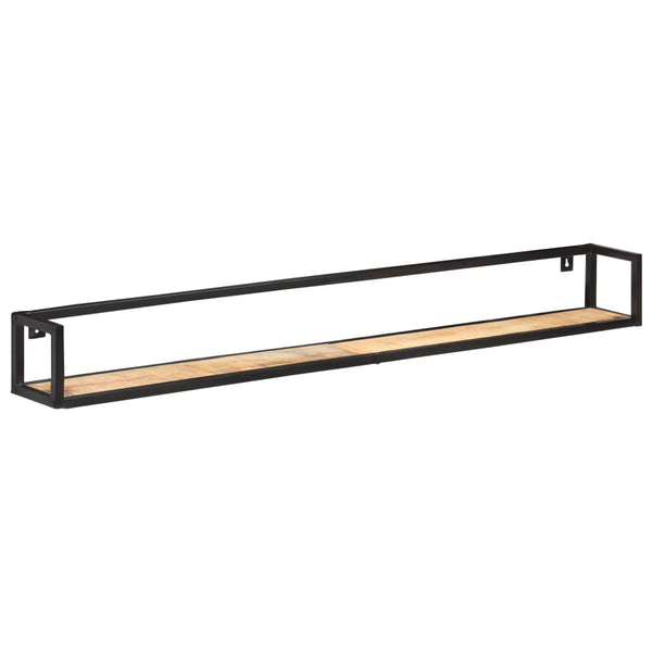 Wandregale aus Mangoholz, 160 cm, 2er-Set