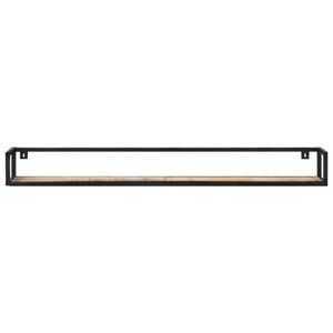 Wandregale aus Mangoholz, 160 cm, 2er-Set