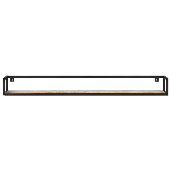 Wandregale aus Mangoholz, 160 cm, 2er-Set