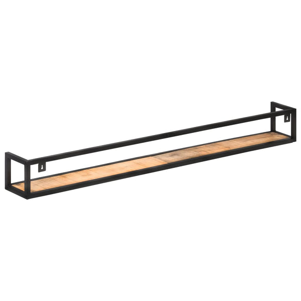 Wandregale aus Mangoholz, 160 cm, 2er-Set