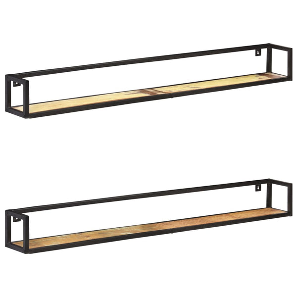 Wandregale 160 cm, 2er Set, Massivholz