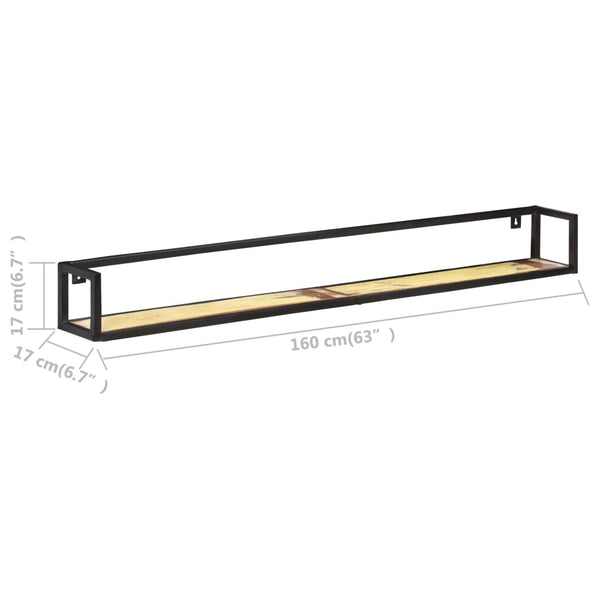 Wandregale 160 cm, 2er Set, Massivholz
