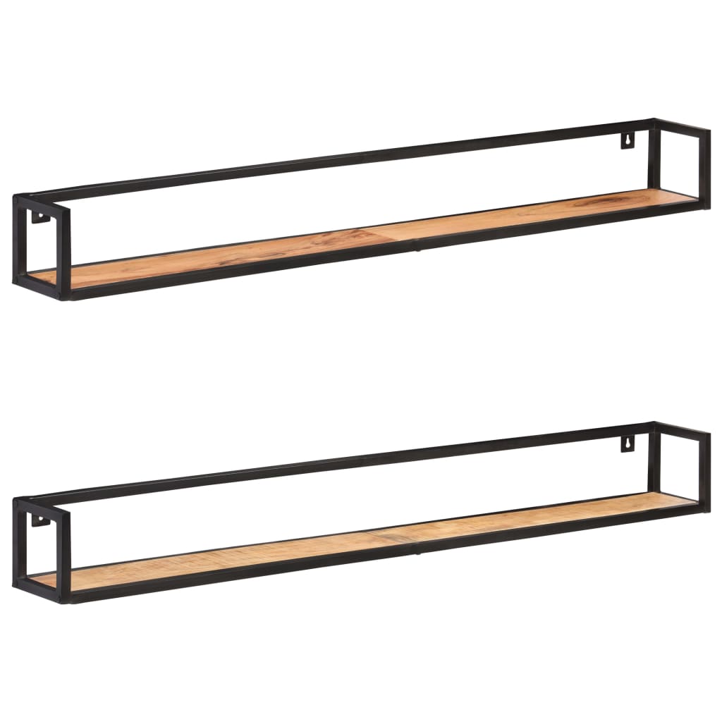 vidaXL Étagères murales 2 pcs 160 cm Bois d'acacia massif