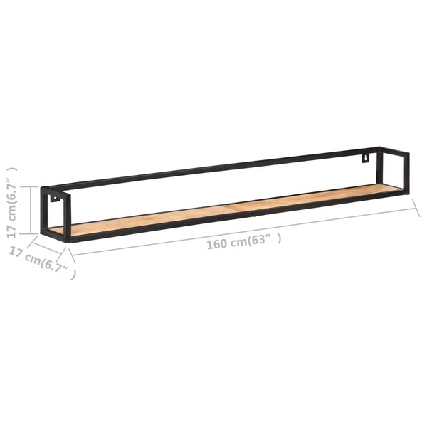 vidaXL Étagères murales 2 pcs 160 cm Bois d'acacia massif