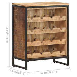 Weinschrank aus Mangoholz, 16 Flaschen