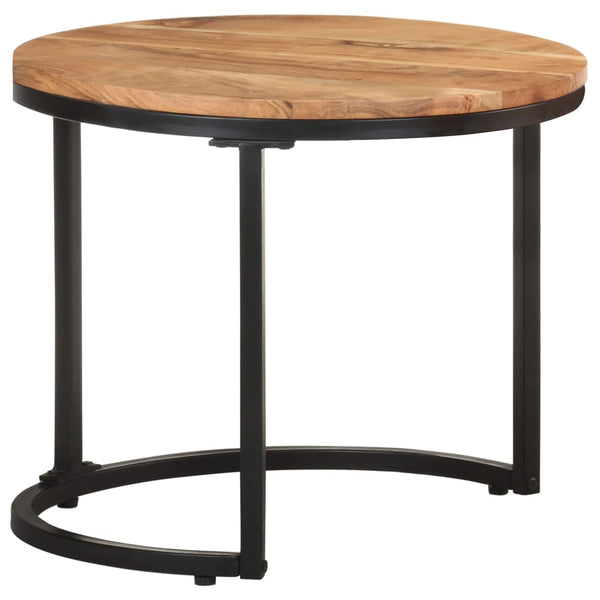 vidaXL Tables basses d'appoint 3 pcs en bois d'acacia massif
