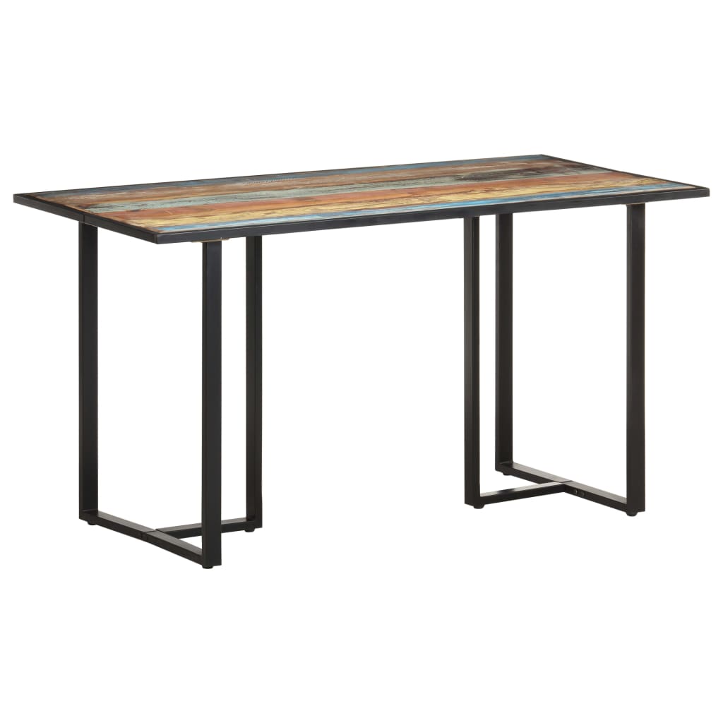 vidaXL Table de salle à manger 140 cm Bois massif recyclé
