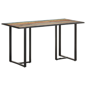 vidaXL Table de salle à manger 140 cm Bois massif recyclé