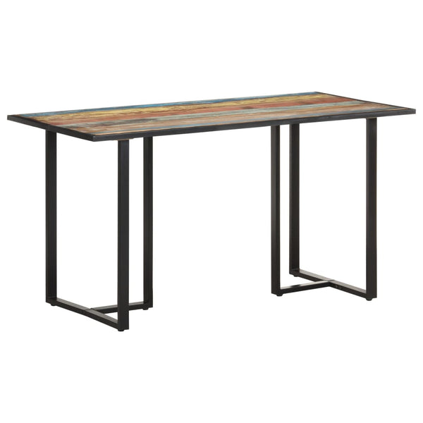 vidaXL Table de salle à manger 140 cm Bois massif recyclé