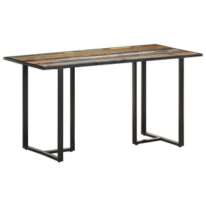 vidaXL Table de salle à manger 140 cm Bois massif recyclé