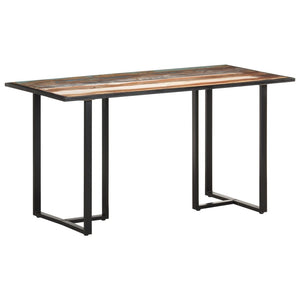 vidaXL Table de salle à manger 140 cm Bois massif recyclé