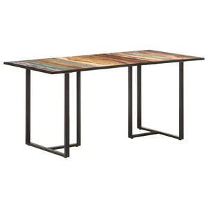 vidaXL Table de salle à manger 160 cm en bois de récupération massif
