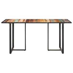 vidaXL Table de salle à manger 160 cm en bois de récupération massif