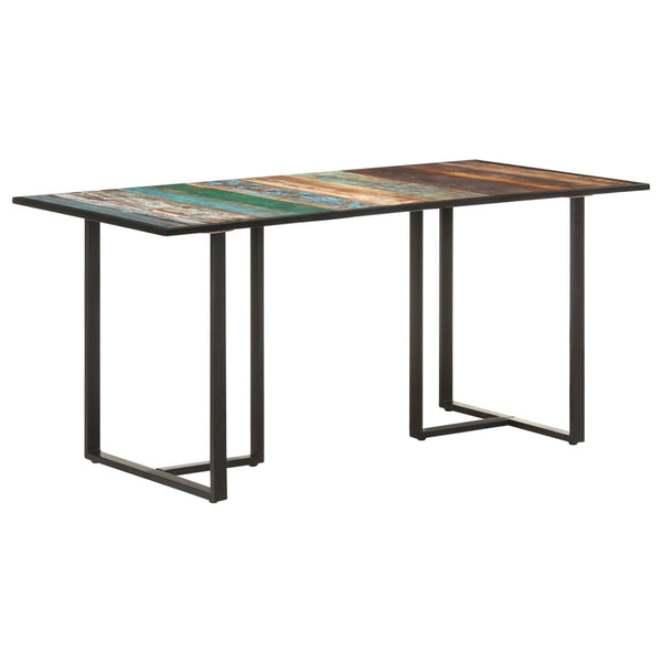 vidaXL Table de salle à manger 160 cm en bois de récupération massif