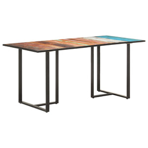 vidaXL Table de salle à manger 160 cm en bois de récupération massif