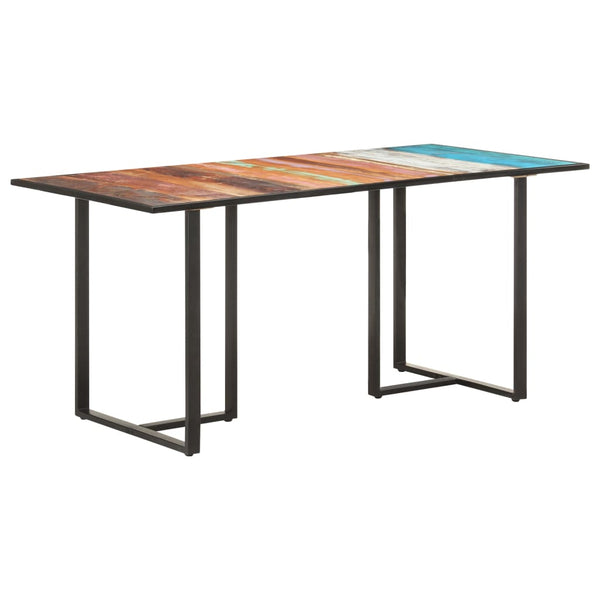 vidaXL Table de salle à manger 160 cm en bois de récupération massif