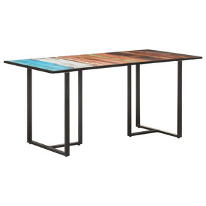 vidaXL Table de salle à manger 160 cm en bois de récupération massif