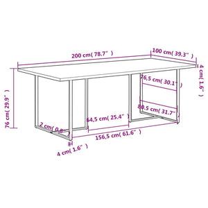 Esstisch Altholz Massiv 200 cm
