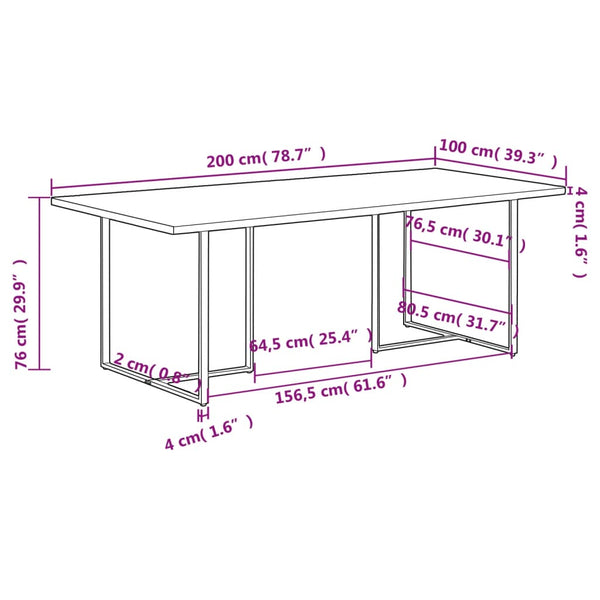 Esstisch Altholz Massiv 200 cm