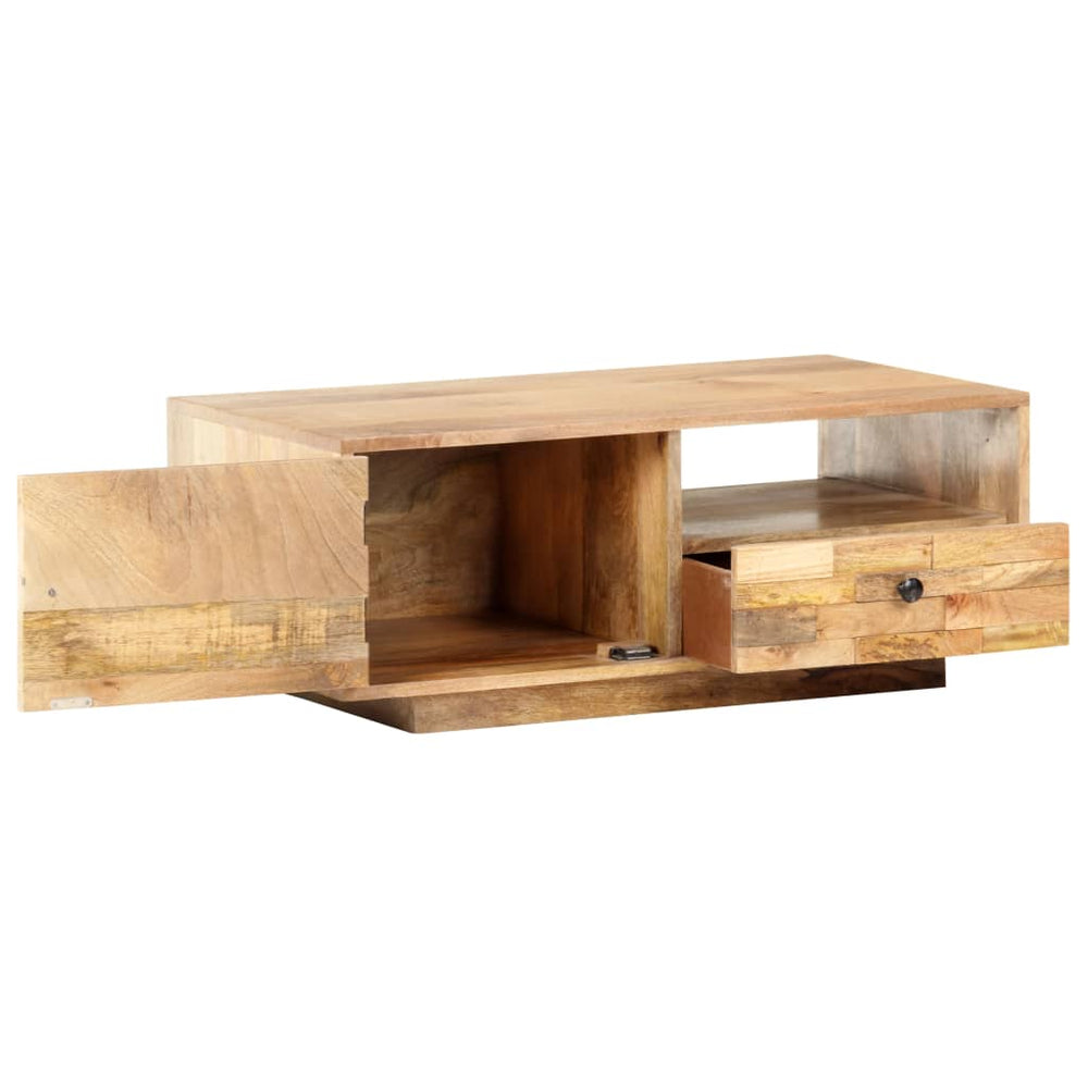 vidaXL Table basse 90x50x35 cm Bois de manguier massif