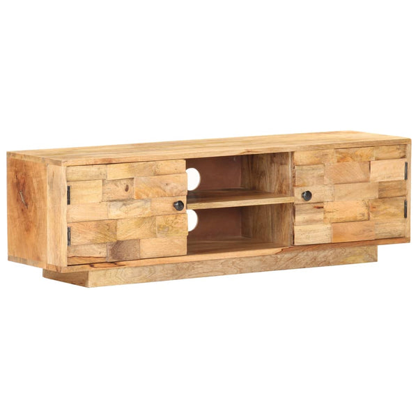 vidaXL Meuble TV 116x30x35 cm Bois de manguier massif